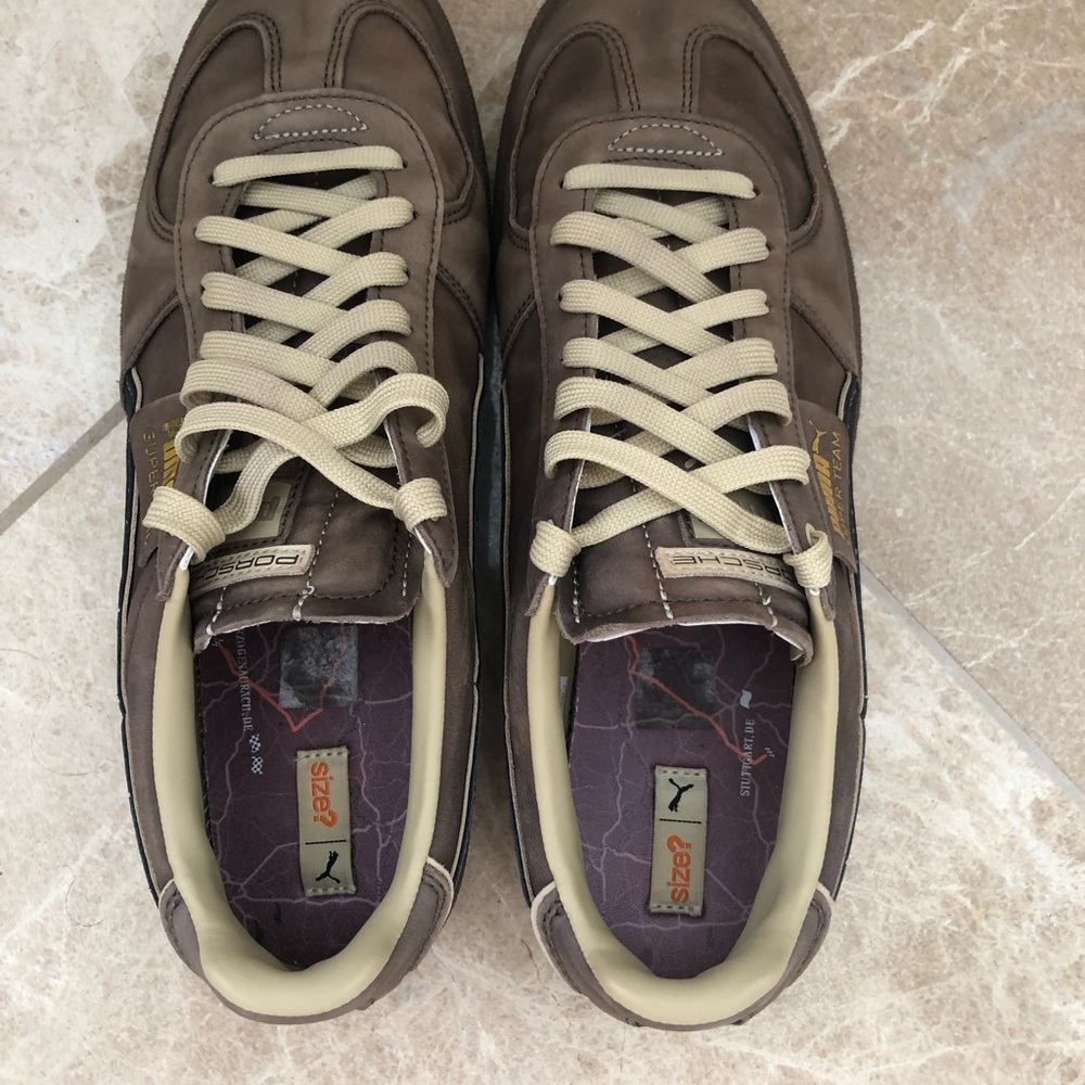 Puma x Porsche Super Team Brown Premium Leather Sneakers
